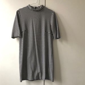 Club Monaco striped mock neck dress